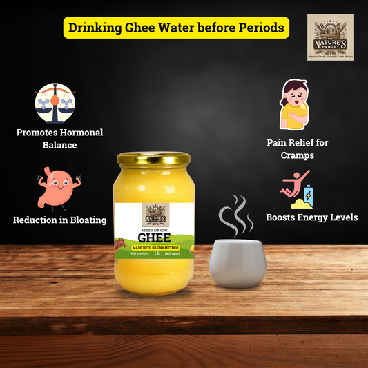 The Benefits of Drinking A2 Gir Cow Ghee with Warm Water Before Your Periods