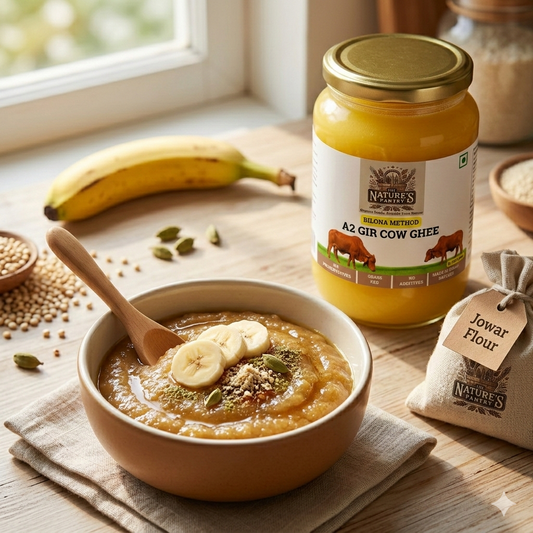 Boost Your Toddler’s Brain Power: The Ultimate A2 Gir Cow Ghee &Jowar Sheera Recipe