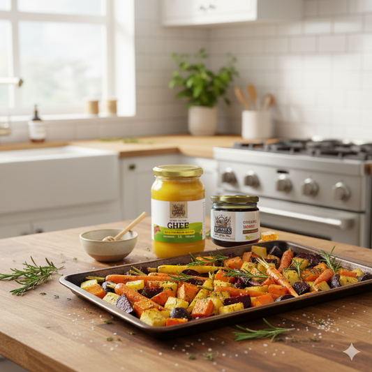 🍯 Honey-Ghee Roasted Root Vegetables