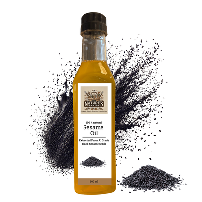 Cold Pressed Black Seeds Sesame Oil