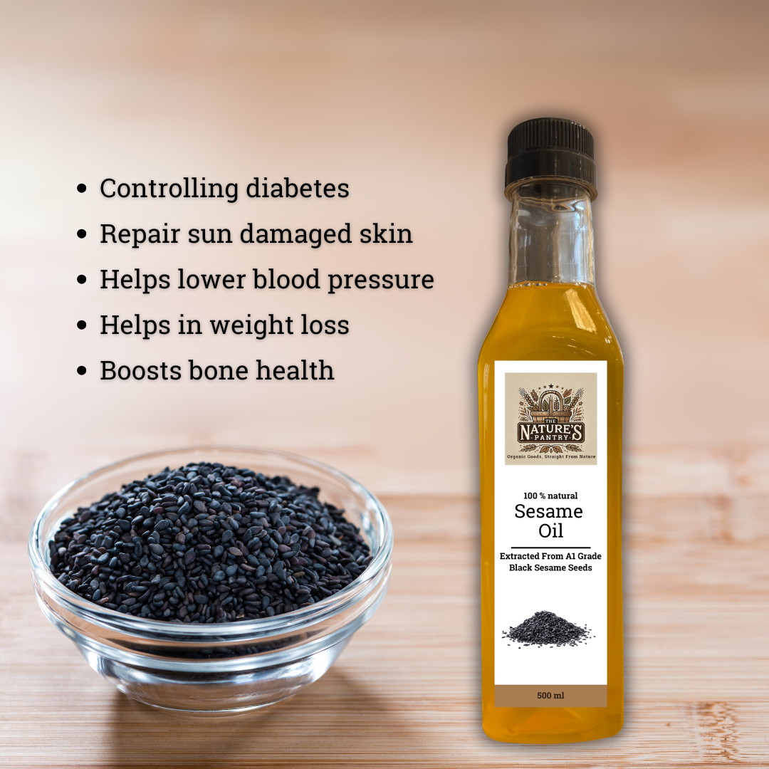 Cold Pressed Black Seeds Sesame Oil